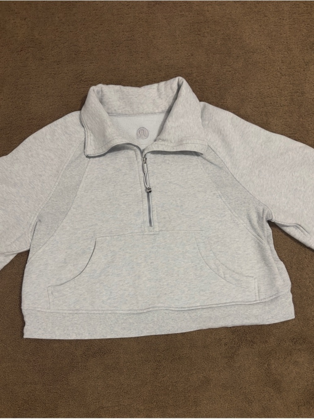 Lululemon Light Gray Half-Zip Pullover